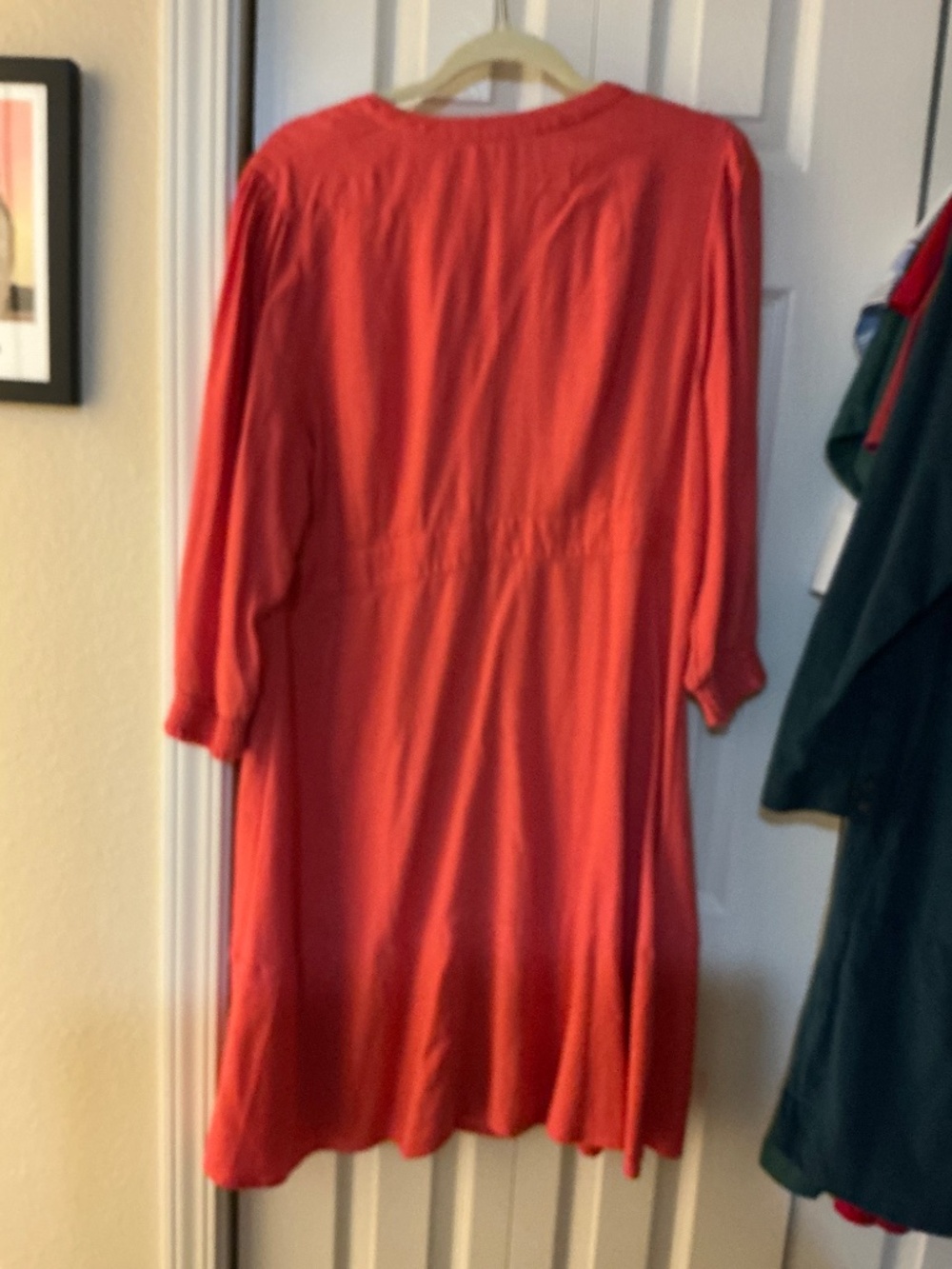 J. Jill Courtyard Dress in Guava / Coral Red - Picture 3 of 3
